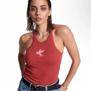 One Teaspoon NWT Virtual Pink Singlet in Pink (dusty rose)